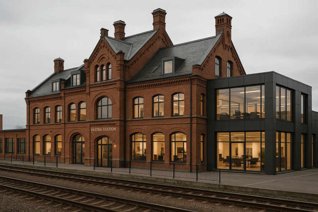 Jernhusen Förvärvar Stationshus i Centrala Lund 2 Västra Station i Lund med tegelarkitektur och kommersiella lokaler.